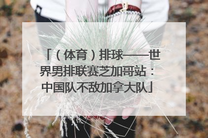 （体育）排球——世界男排联赛芝加哥站：中国队不敌加拿大队
