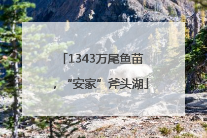 1343万尾鱼苗，“安家”斧头湖