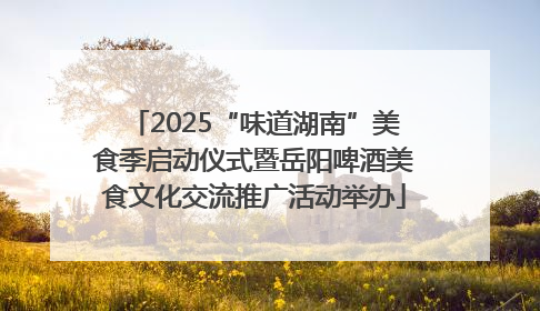 2025“味道湖南”美食季启动仪式暨岳阳啤酒美食文化交流推广活动举办
