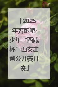 2025年奔跑吧·少年“西咸杯”西安击剑公开赛开赛