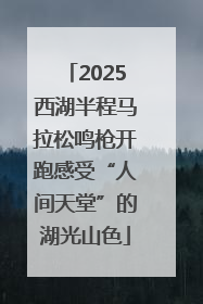 2025西湖半程马拉松鸣枪开跑感受“人间天堂”的湖光山色