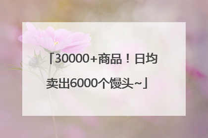 30000+商品！日均卖出6000个馒头~