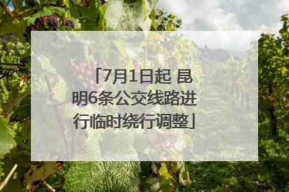 7月1日起 昆明6条公交线路进行临时绕行调整