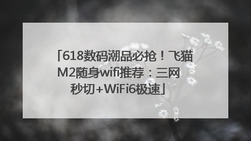 618数码潮品必抢！飞猫M2随身wifi推荐：三网秒切+WiFi6极速