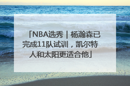 NBA选秀｜杨瀚森已完成11队试训，凯尔特人和太阳更适合他