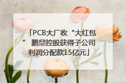 PCB大厂收“大红包” 鹏鼎控股获得子公司利润分配款15亿元